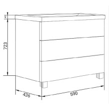 Тумба коко боло/белый 59 см Marka One Mix У69544