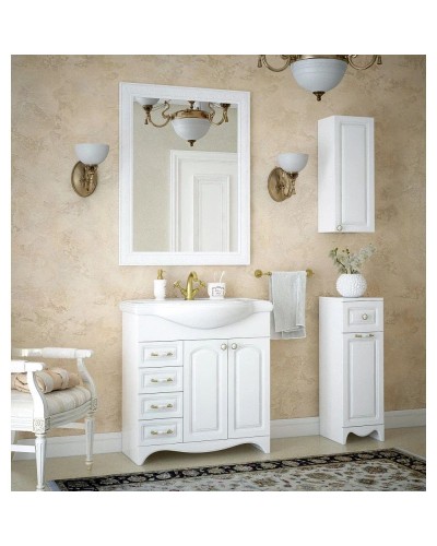 Тумба белый глянец 76 см Corozo Классика SD-00000351