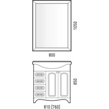 Тумба белый глянец 76 см Corozo Классика SD-00000351