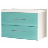 Тумба бирюзовый/белый 59 см Marka One Mix У69535