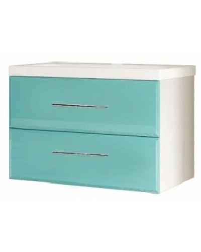Тумба бирюзовый/белый 69 см Marka One Mix У69536