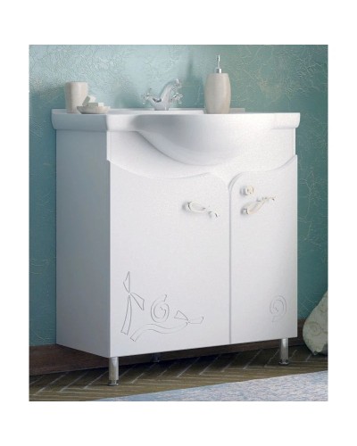 Тумба белый глянец 81 см Corozo Венеция SD-00000345