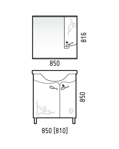 Тумба белый глянец 81 см Corozo Венеция SD-00000345