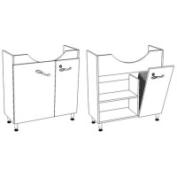 Тумба белый глянец 81 см Corozo Венеция SD-00000345