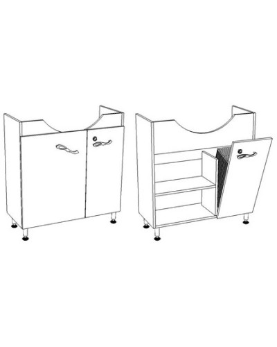 Тумба белый глянец 81 см Corozo Венеция SD-00000345