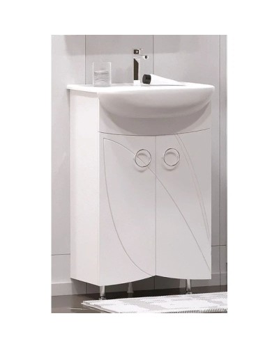 Тумба белый глянец 50 см Corozo Ультра Флора SD-00000362