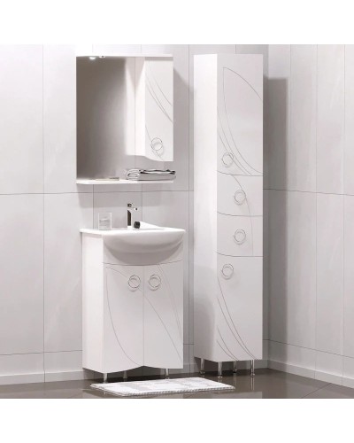 Тумба белый глянец 50 см Corozo Ультра Флора SD-00000362