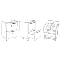 Тумба белый глянец 56 см Corozo Мирэль SD-00000358