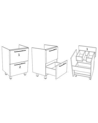 Тумба белый глянец 56 см Corozo Мирэль SD-00000358