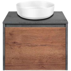 Тумба под раковину Vincea Mesa 60 VMC-2MS600TB подвесная T.Oak  Beton