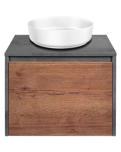 Тумба под раковину Vincea Mesa 60 VMC-2MS600TB подвесная T.Oak  Beton
