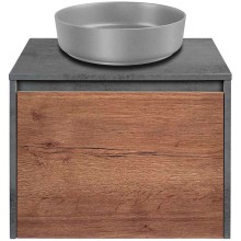 Тумба под раковину Vincea Mesa 60 VMC-2MS600TB подвесная T.Oak  Beton