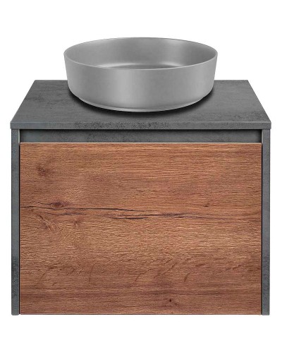 Тумба под раковину Vincea Mesa 60 VMC-2MS600TB подвесная T.Oak  Beton