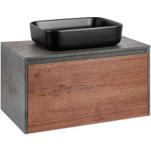 Тумба под раковину Vincea Mesa 80 VMC-2MS800TB подвесная T.Oak  Beton