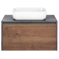 Тумба под раковину Vincea Mesa 80 VMC-2MS800TB подвесная T.Oak  Beton