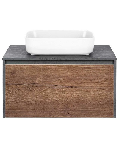 Тумба под раковину Vincea Mesa 80 VMC-2MS800TB подвесная T.Oak  Beton