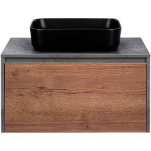 Тумба под раковину Vincea Mesa 80 VMC-2MS800TB подвесная T.Oak  Beton