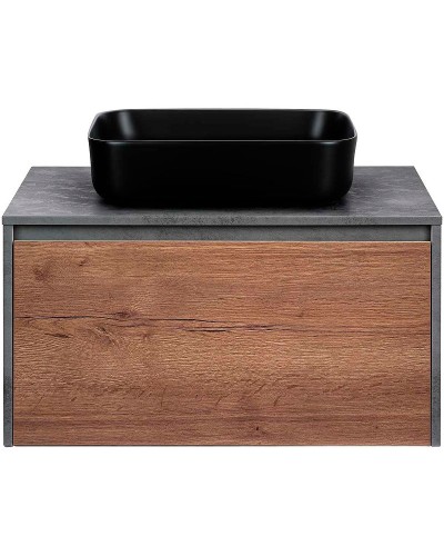 Тумба под раковину Vincea Mesa 80 VMC-2MS800TB подвесная T.Oak  Beton