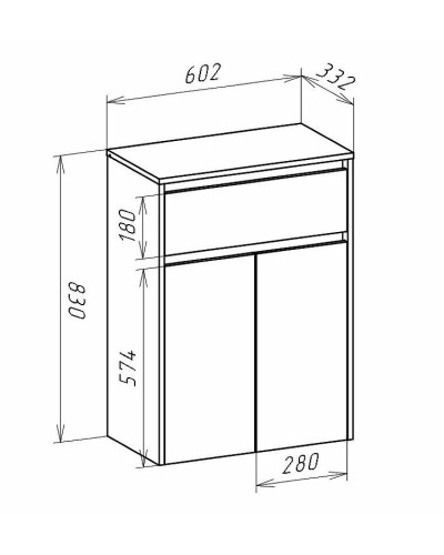 Тумба Bellezza Бруно 60 4632209090498 Табакко