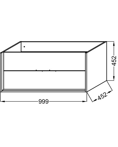 Тумба под раковину Jacob Delafon Vivienne 100 EB1585-N18-G1C подвесная Белая глянцевая