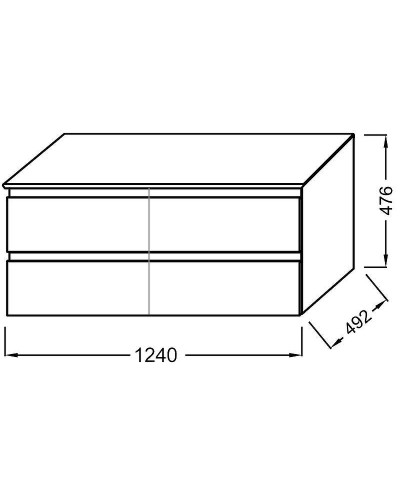 Тумба под раковину Jacob Delafon Madeleine 120 EB2085-J51 подвесная Белая матовая