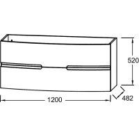 Тумба под раковину Jacob Delafon Nona 120 EB1890RU-N21 подвесная Серый титан