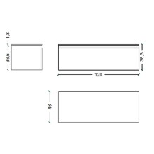 Тумба Boheme Armadi Art Flat Vallessi Uno-S 120 897-120-W подвесная Белый глянец