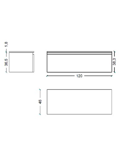 Тумба Boheme Armadi Art Flat Vallessi Uno-S 120 897-120-W подвесная Белый глянец