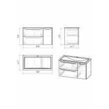 Тумба под раковину Grossman Адель 90 109003 подвесная Белая