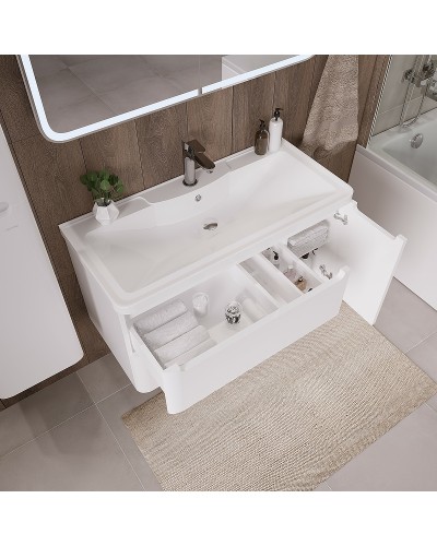 Тумба под раковину Grossman Адель 100 1010001 подвесная Белая