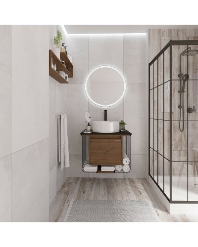 Тумба под раковину Grossman Винтаж 70 107007 подвесная Веллингтон Черная