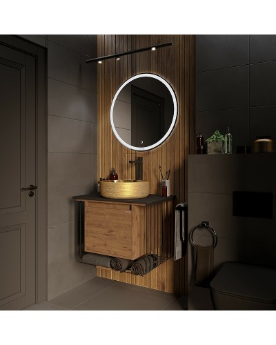 Тумба под раковину Grossman Винтаж 70 107007 подвесная Веллингтон Черная