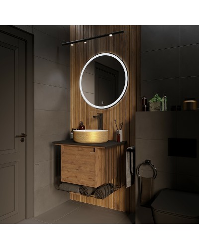 Тумба под раковину Grossman Винтаж 70 107007 подвесная Веллингтон Черная