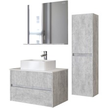 Тумба под раковину Grossman Эдванс 80 108010 подвесная Цемент светлый