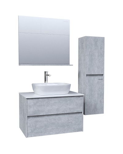 Тумба под раковину Grossman Эдванс 80 108010 подвесная Цемент светлый