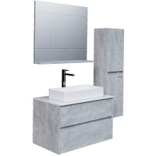 Тумба под раковину Grossman Эдванс 80 108010 подвесная Цемент светлый