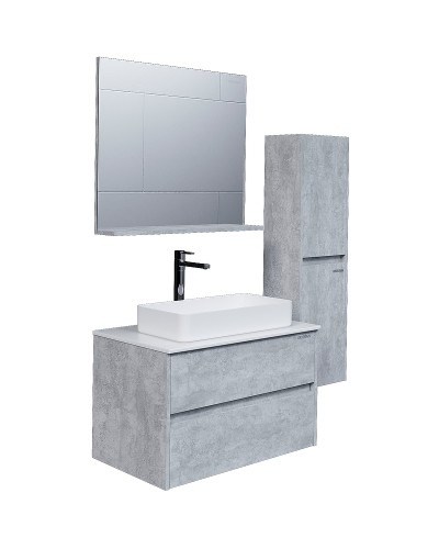 Тумба под раковину Grossman Эдванс 80 108010 подвесная Цемент светлый