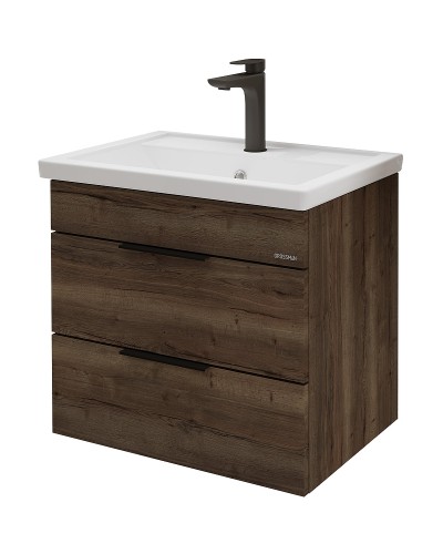 Тумба под раковину Grossman Форта 70 1070032 подвесная Темный дуб галифакс