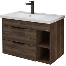 Тумба под раковину Grossman Форта 80 1080042 подвесная Темный дуб галифакс
