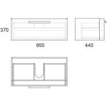 Тумба белый глянец 95 см OWL 1975 Ragnar OW02.02.00