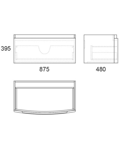 Тумба белый глянец 87,5 см OWL 1975 Gotland OW01.00.00
