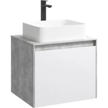 Тумба бетон светлый/ белый глянец 61 см Aqwella 5 Stars Mobi MOB0106BS/ MOB0706W/ T