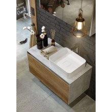 Тумба бетон светлый/ дуб балтийский 100 см Aqwella 5 Stars Mobi MOB0110BS/ MOB0710DB/ T