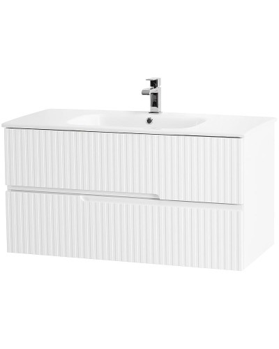 Тумба под раковину Cezares Duet 100 DUET-1000-2C-SO-BL подвесная Bianco Lucido