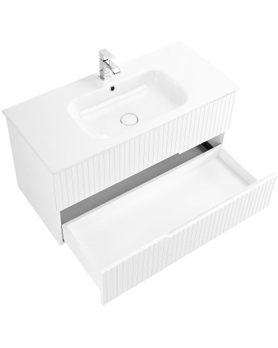 Тумба под раковину Cezares Duet 100 DUET-1000-2C-SO-BL подвесная Bianco Lucido