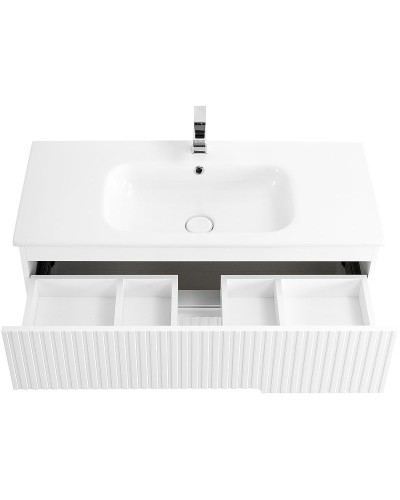 Тумба под раковину Cezares Duet 100 DUET-1000-2C-SO-BL подвесная Bianco Lucido