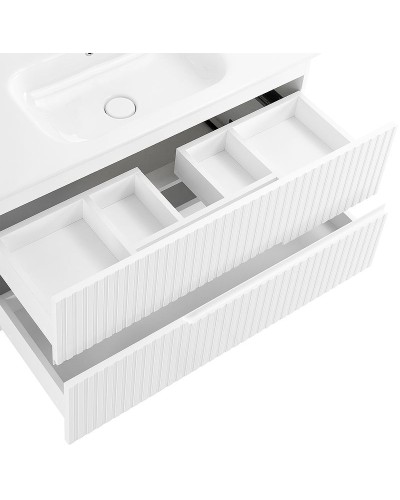 Тумба под раковину Cezares Duet 100 DUET-1000-2C-SO-BL подвесная Bianco Lucido