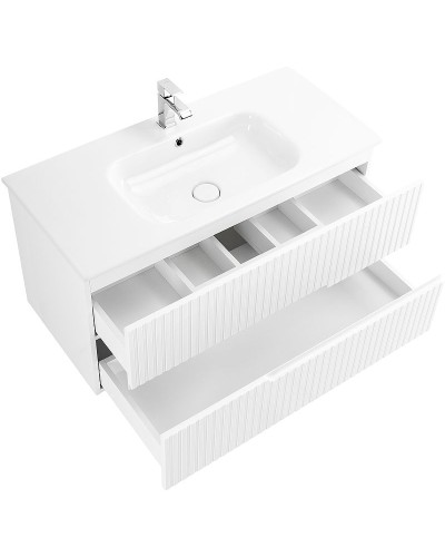 Тумба под раковину Cezares Duet 100 DUET-1000-2C-SO-BL подвесная Bianco Lucido