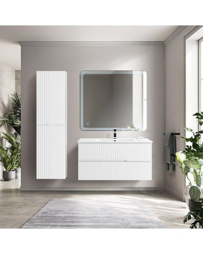 Тумба под раковину Cezares Duet 100 DUET-1000-2C-SO-BL подвесная Bianco Lucido