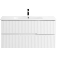 Тумба под раковину Cezares Duet 100 DUET-1000-2C-SO-BO подвесная Bianco Opaco